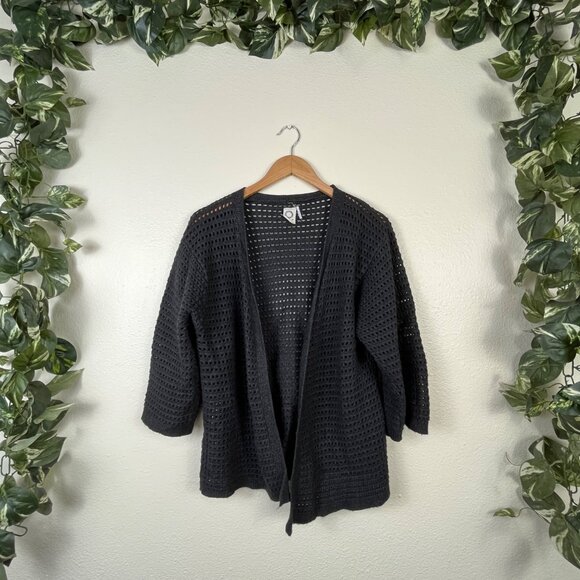 Akemi & Kin Anthropologie Open Cable Knit Sweater Cardigan Grey Women’s One Size - Picture 1 of 6